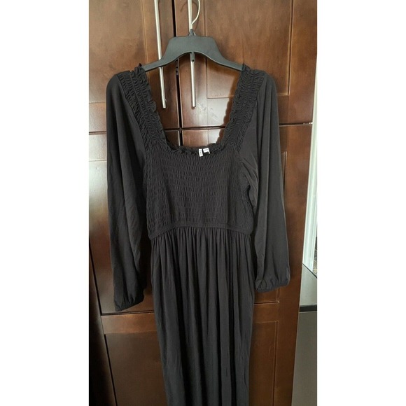 NORDSTROM MOONLIGHT ECO LONG SLEEVE NIGHTGOWN IN BLACK SIZE S TENCEL MODAL - Picture 4 of 7
